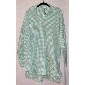 Oversized Gingham Button Down